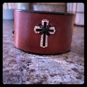 Homemade Leather Cuff Bracelet